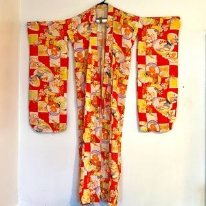 Vintage 1920’s Handmade Japanese Furisode Kimono